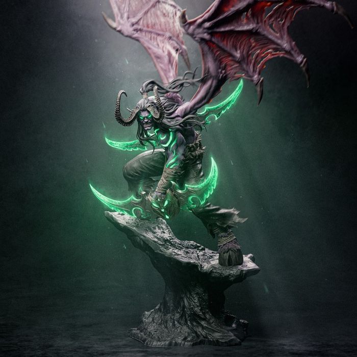 Figurka 3D ILLIDAN – Fan Art, druk 16K

· Druk na Elegoo Saturn 4 Ultra 16k — jakość 16K, maksymalna szczegółowość.
· Żywica Anycubic — wysoka jakość,