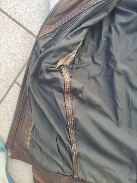 Casaco de pele castanha