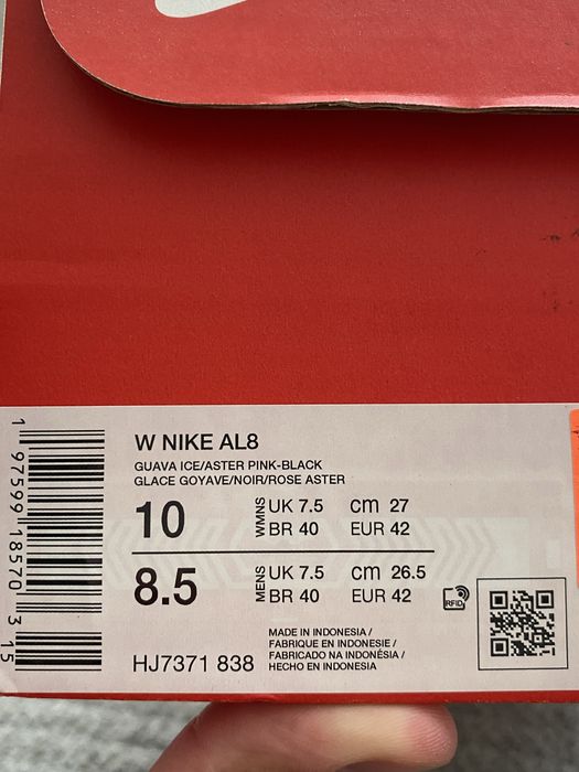 ОРИГІНАЛЬНІ!  жіночі кросівки Nike AL8  42p( 27cm) HJ7371 838