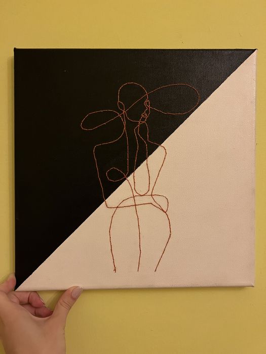 Quadro mulher pensativa