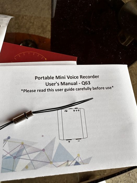 Мінідиктофон Q63 16 гб із шумозаглушенням MP3 мультимедійний