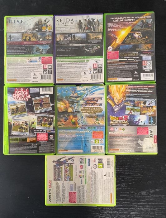 Conjunto de 3 jogos Xbox 360 em boas condições+4 danificados