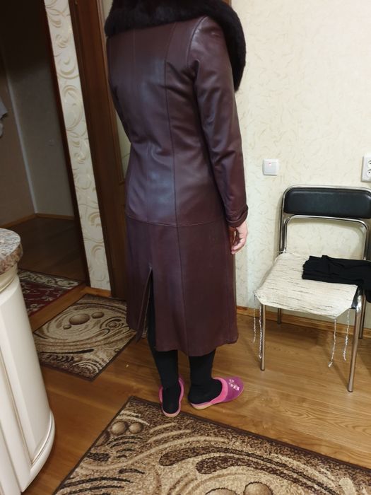 Кожаний плащ шкіряний