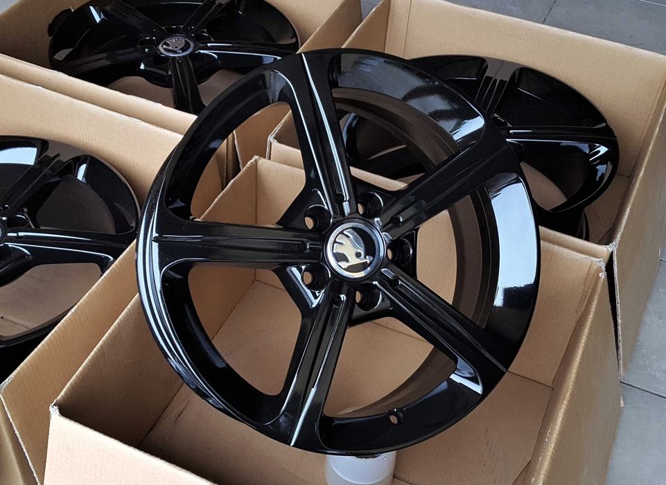 Alufelgi 17 5x112 Skoda Octavia Kodiaq Superb Yeti Karoq Czarne ! 487#