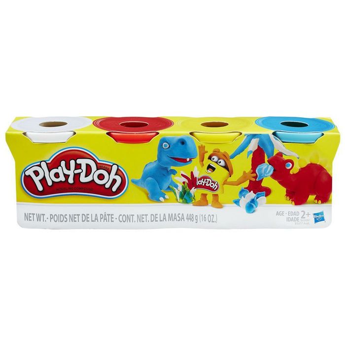 Hasbro B6508 Play-Doh Ciastolina 4 Sztuki Klasyczne Kolory