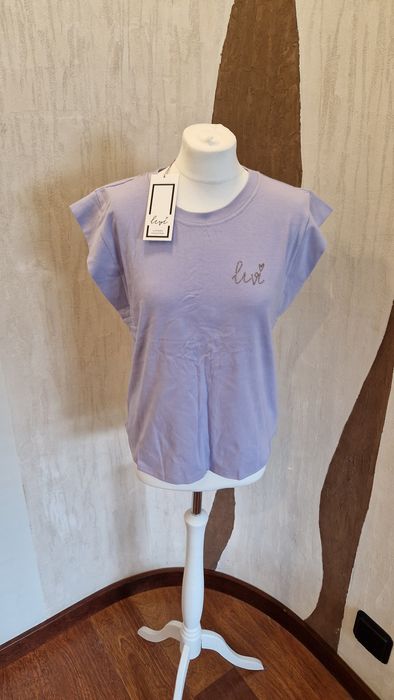 Damski tshirt z nadrukiem cekinki Luvi