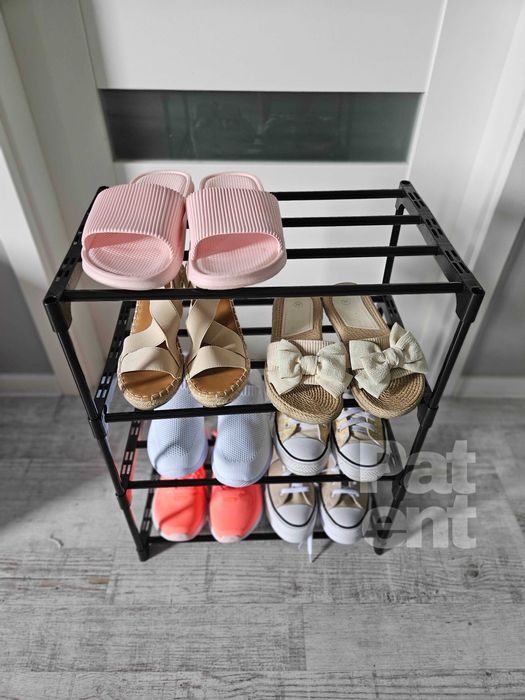 Przechowywanie dom 4 poziomy na pudełka czarny