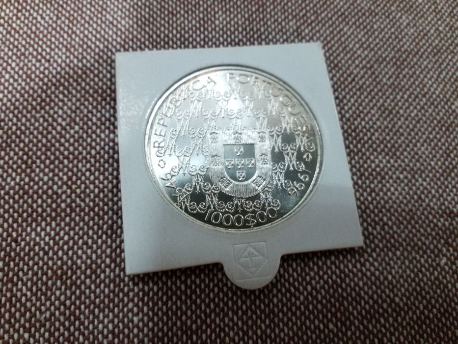 Moedas antigas portuguesas em prata.