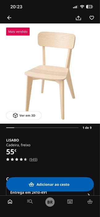Mesa de jantar com 2 cadeiras - LISABO