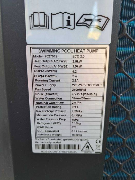 Basenowa pompa ciepła ECO 2,5 kW