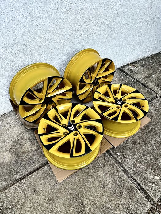 Jantes Novas Amarelo e Preto - 5 Furos - Novas