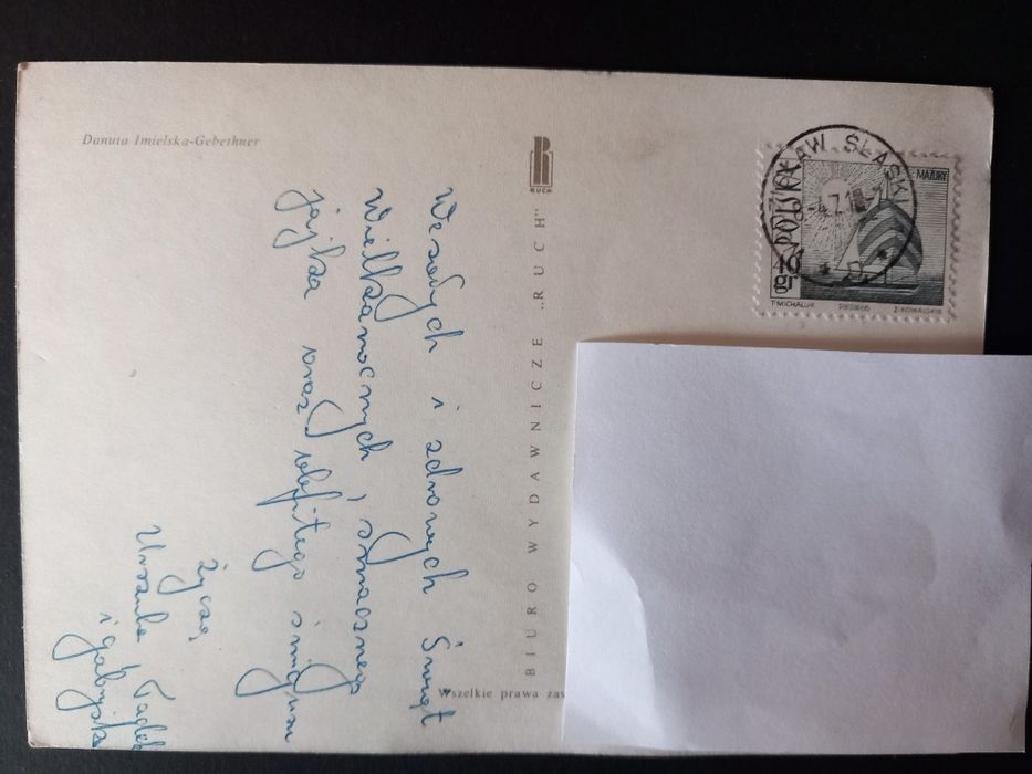 IMIELSKA Gebethner Danuta kartka graficzna z motywem świątecznym.