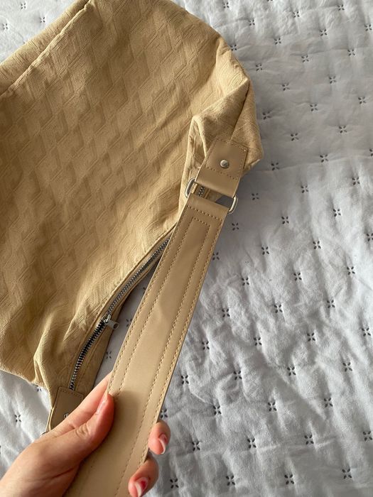 mala de ombro bege, h&m