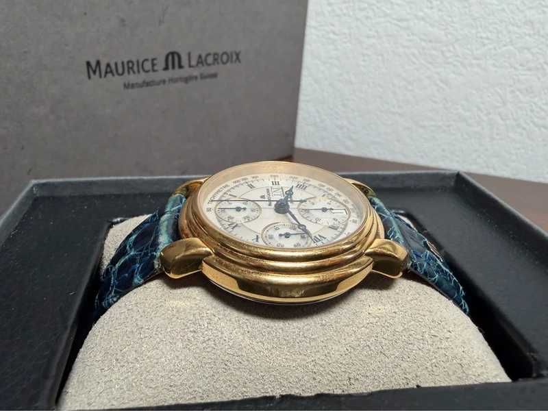 Relógio cronógrafo automático de luxo vintage Valjoux da Maurice Lacroix