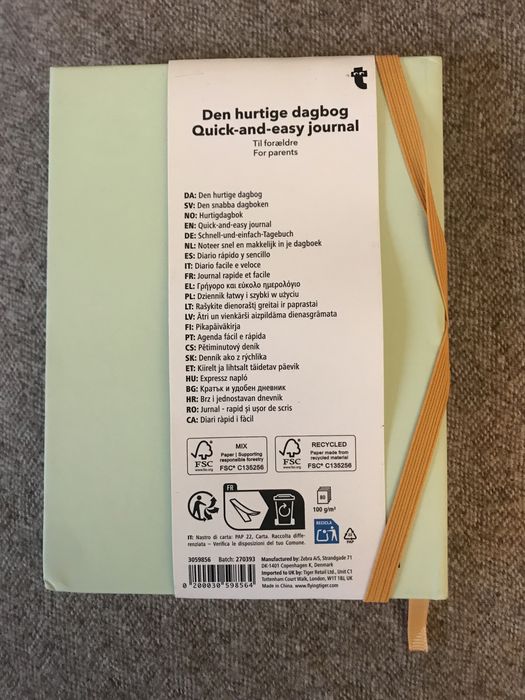 Diário para pais e ou filhos