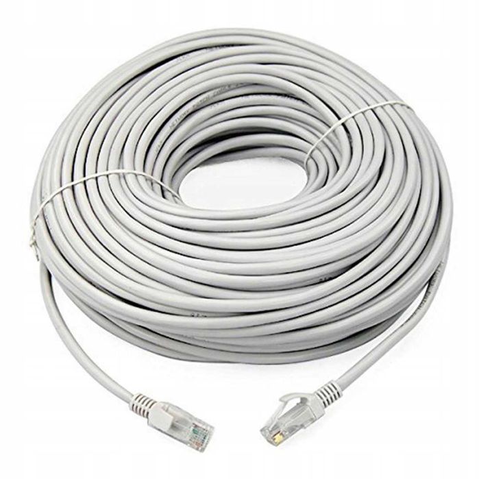 2x Patchcord kabel sieciowy U/UTP 5e Martom RJ45 / RJ45 15 m szary