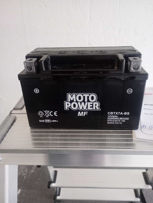 Akumlator motocyklowy Moto Power 12v 6ah.