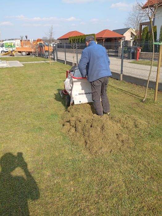 Wertykulacja trawnika aeracja