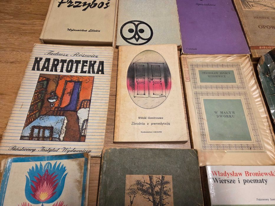 Zestaw książek lektury szkolne PRL Lem Gombrowicz 14 szt.