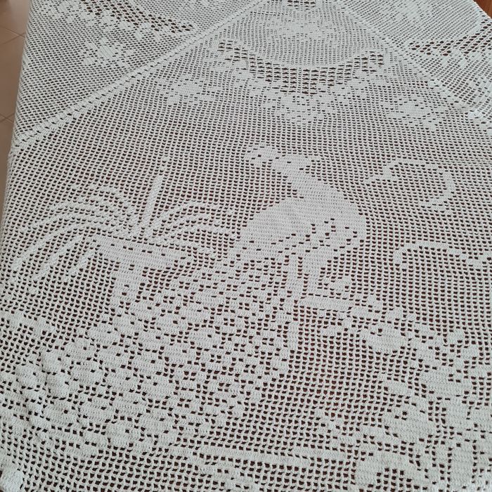 Toalha crochê Pavão