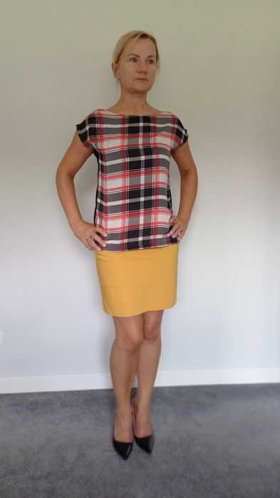 Bluzka czarno=czerwona kratka 36/S Reserved