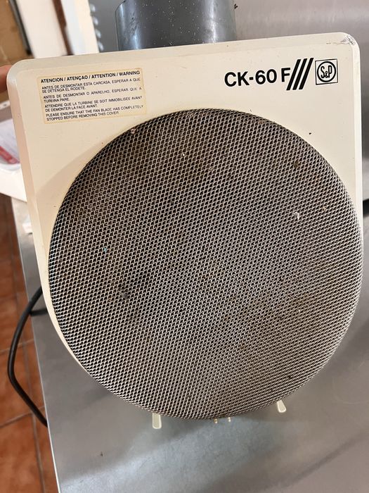 Exaustor em funcionamento