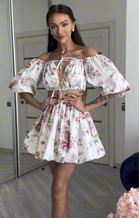 Сукня костюм стефа юбка топ роза платье сарафан