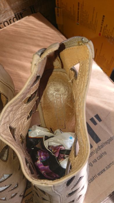 Босоножки кожаные на каблуках 36 размер