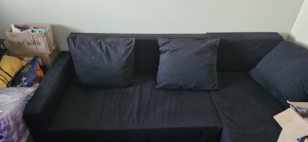 Sofa Kanapa IKEA czarna Narożna prawa lub lewa