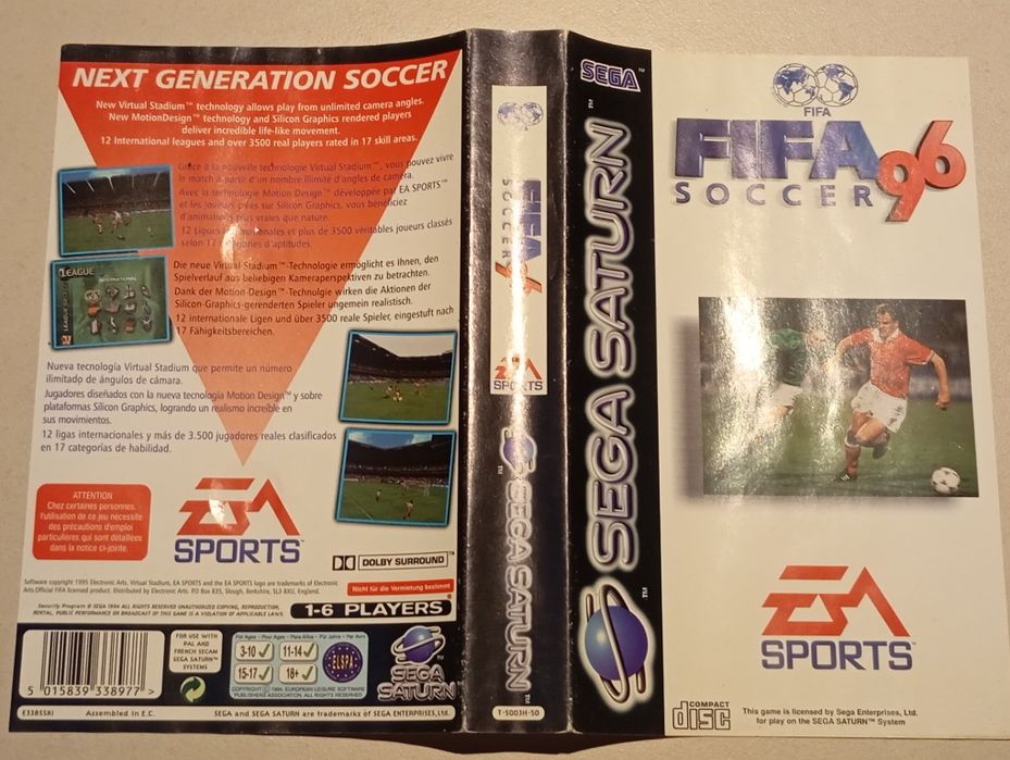 Capa Fifa 96 Sega Saturn