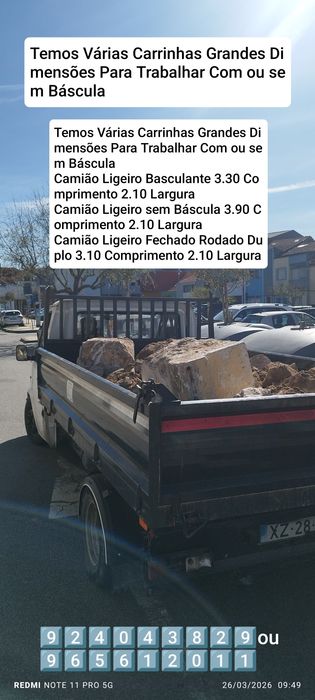 Faço Demolição e Recolha de Entulho Madeira Pladur Monos Resíduos Etc