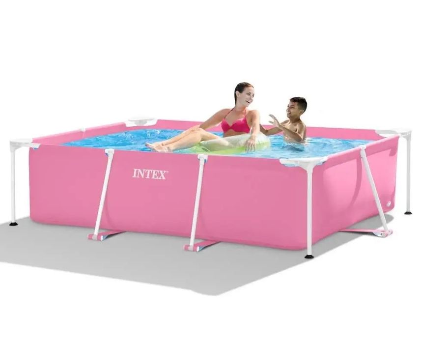 Каркасний басейн 220 x 150 x 60 см Pink Rectangular Frame Pool