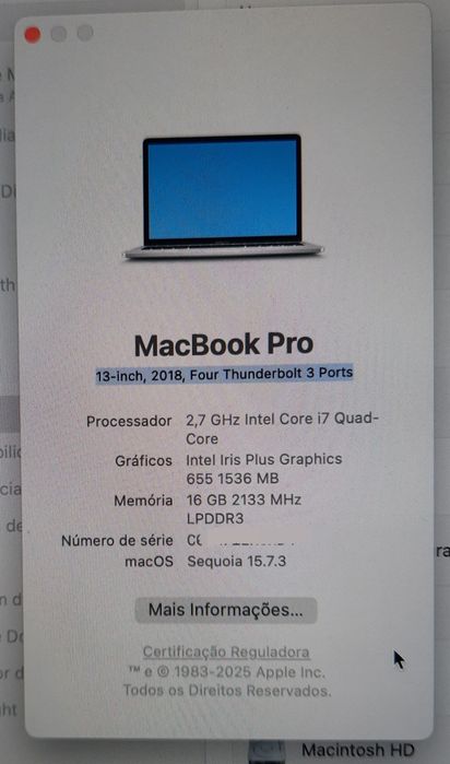 Macbook Pro 13" Touchbar 2018
