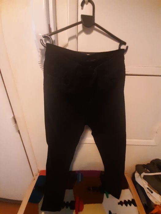Calças tipo jeans ganga/algodão