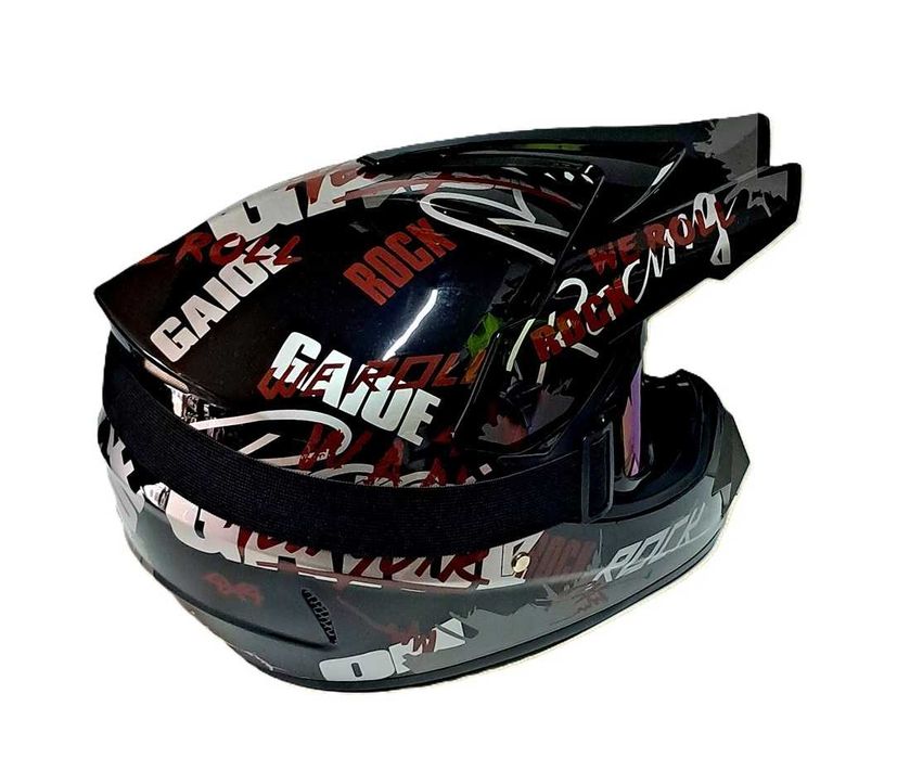 Мото шлем Rock Enduro pit Bike с очками и перчатками