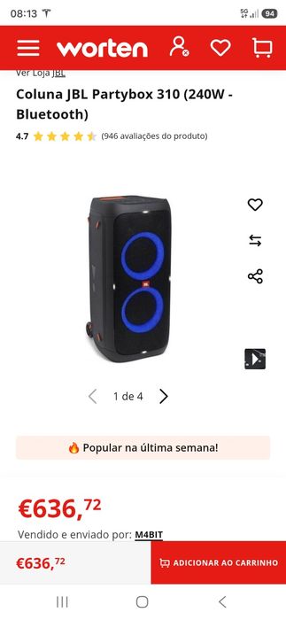 Vendo coluna jbl nova