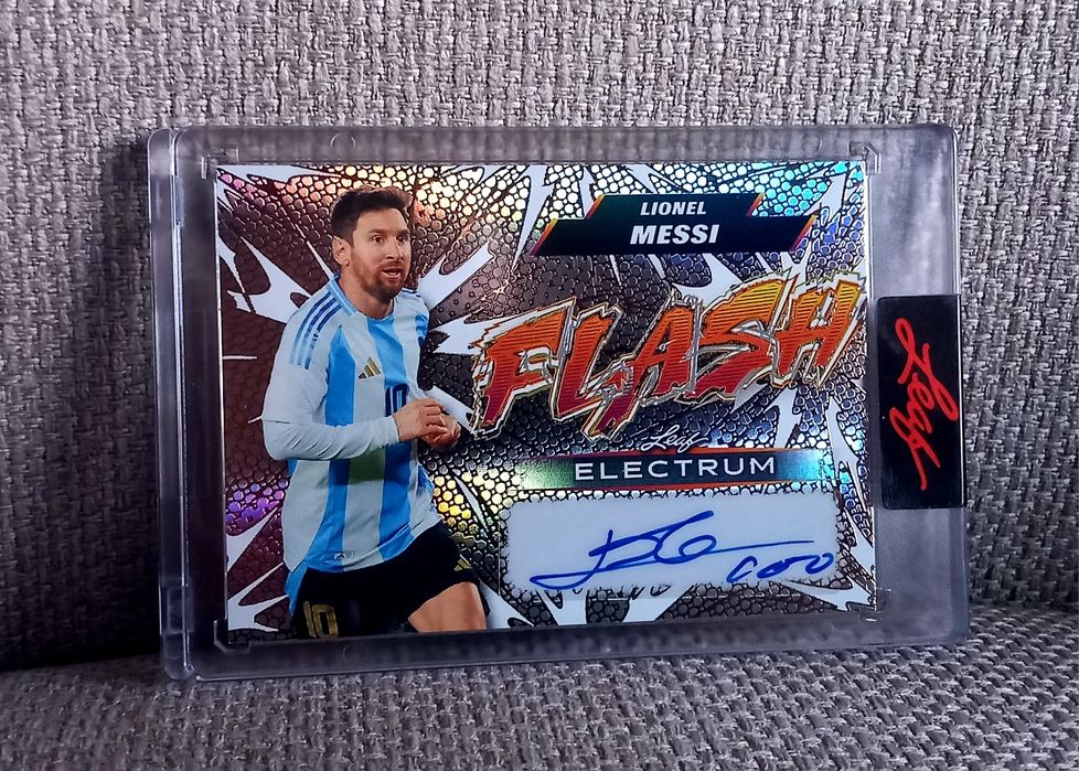 Lionel Messi Autógrafo 1/1 Leaf selado