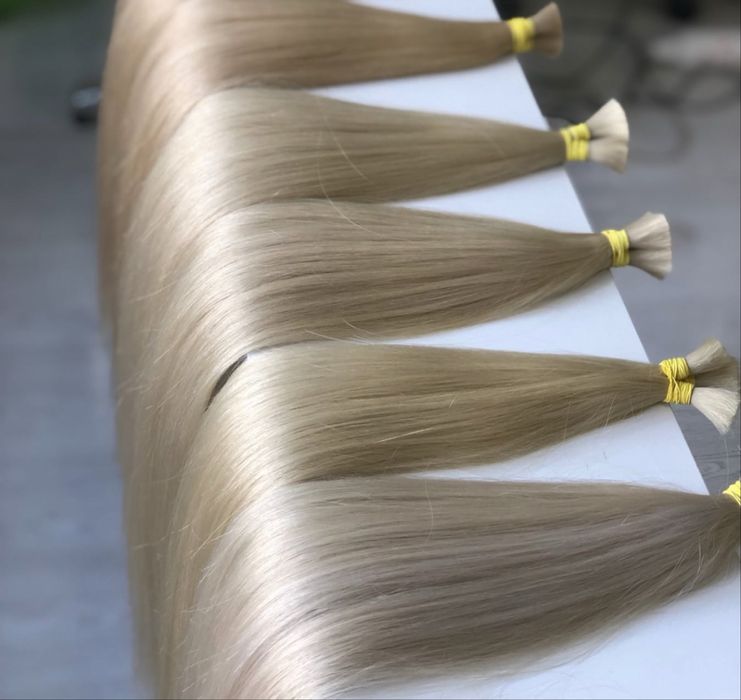 Волосся для нарощення блонд русі гарна якість накладний