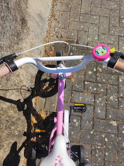 Bicicleta Infantil Charm 12" Rosa com Rodinhas