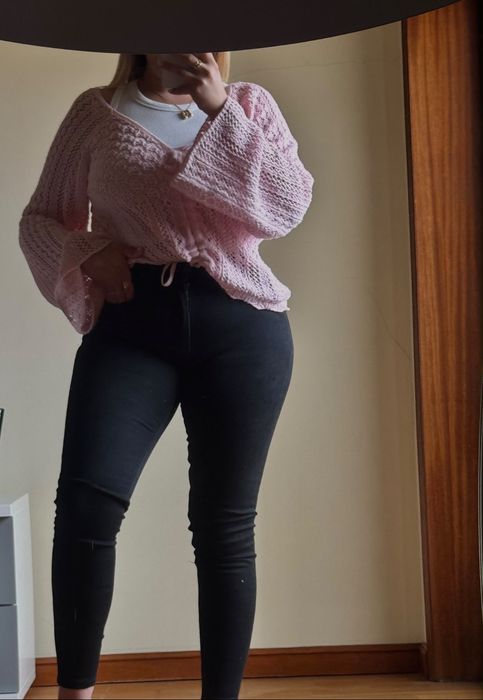 Calça de ganga preta como nova!