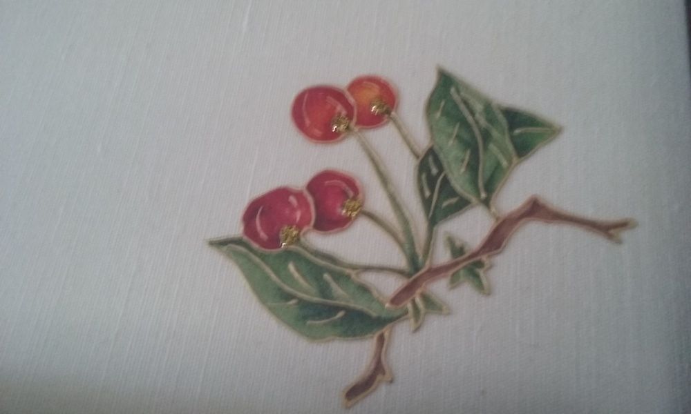 Tabuleiro para chá pintado à mão em Arte Aplicada