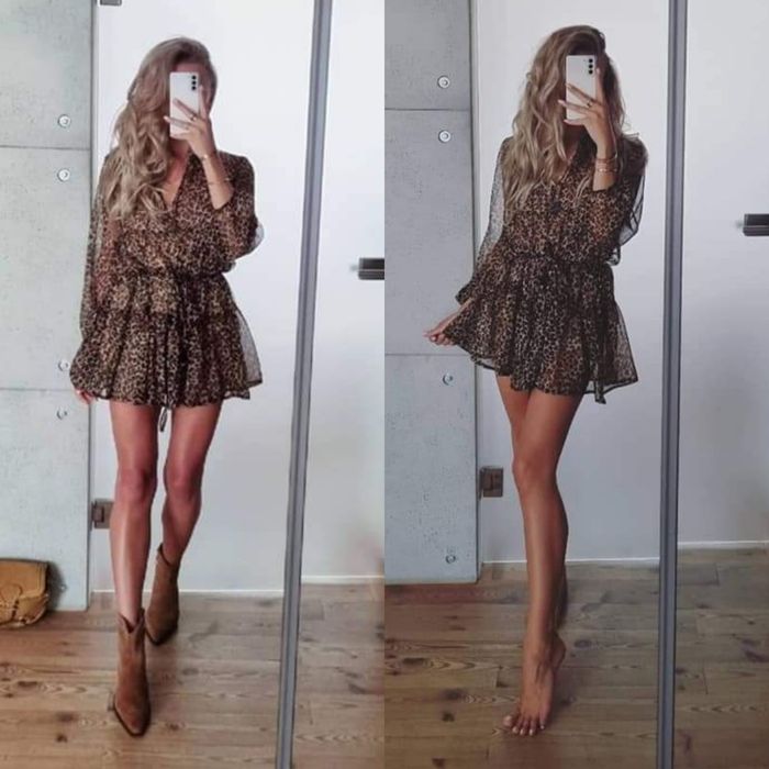 zara sukienka panterka m l nowa z metkami