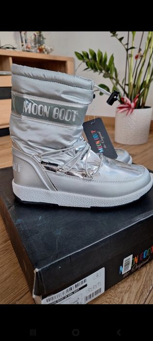 Śniegowce damskie moon boot 38 srebrne