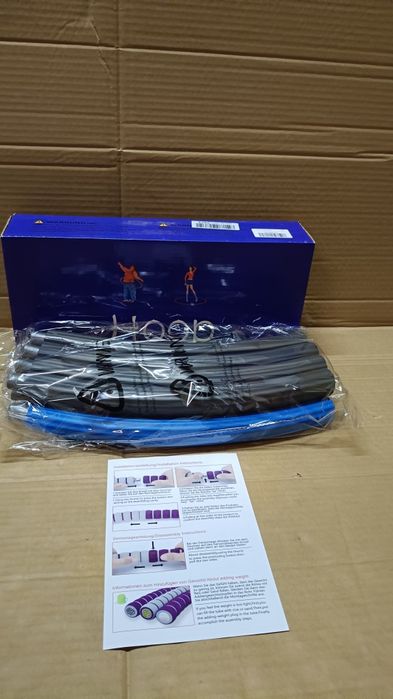 Hula Hoop składane kolor niebiesko-szary średnica 83cm