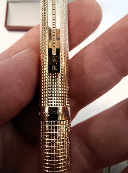 Conjunto Vintage Sheaffer Targa 1009 Ouro Caneta de Tinteiro Esferográfica
