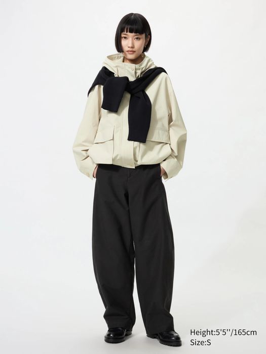 Штани Uniqlo Jersey Barrel Leg XS чорні, коричневі