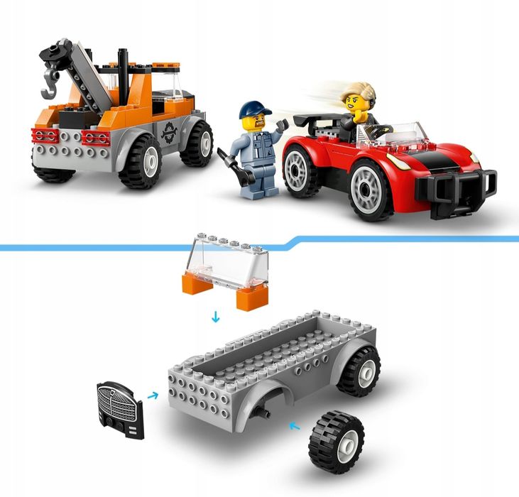 LEGO City 60435 Samochód pomocy drogowej i naprawa sportowego auta