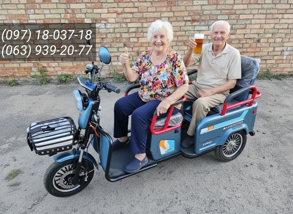 Новий електроскутер трицикл Crosser 600 Sokmoto X3 1500 max