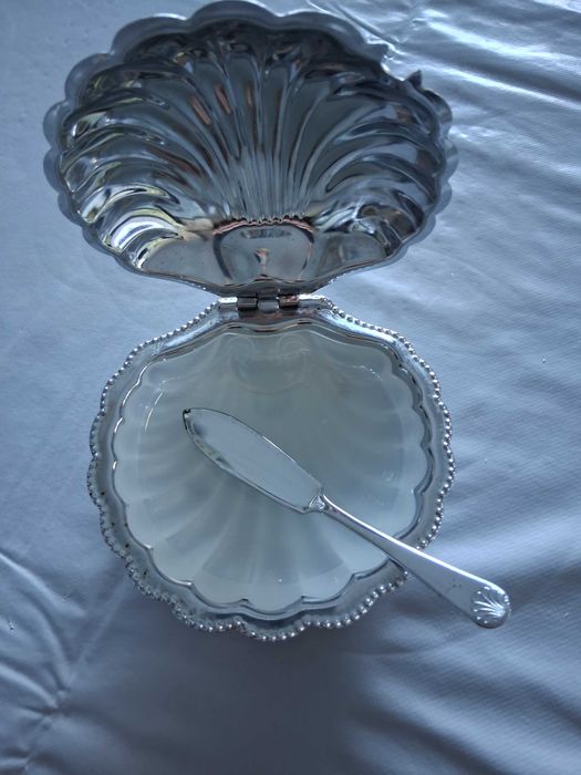 Açucareiro em Inox e Vidro com Doceira e Manteigueira