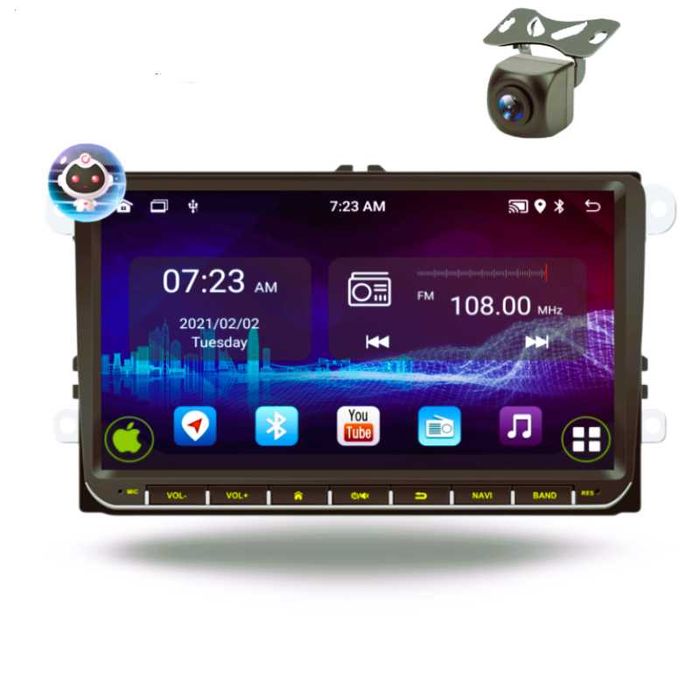NEW RADIO  9 'Android 13  2 DIN dla :VW ,SEAT ,SKODA...  ROM:4G  RAM:64GB